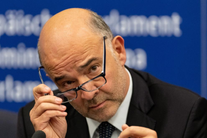 L’eurocomissari Pierre Moscovici, ahir.