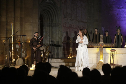 El espectáculo de Lídia Pujol, en 2015 en la Seu Vella de Lleida.