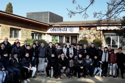 Imagen de uno de los grupos de estudiantes que han pasado por las instalaciones del CEEILleida para conocer empresas de innovación.
