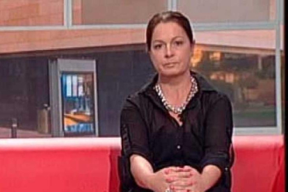 Alfonsa Clara Reinoso, durant una entrevista televisiva.