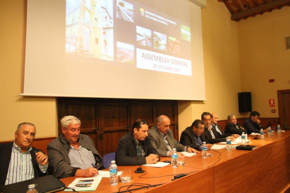La asamblea de regantes del Canal d’Urgell de octubre del pasado año.
