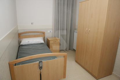 Una habitació d'una residència de Lleida.