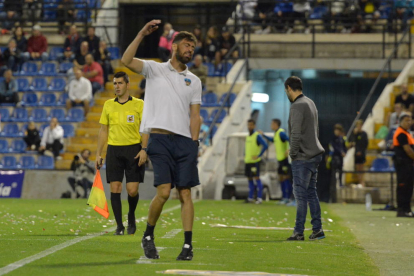 Molo, en un expresivo gesto durante el partido del pasado domingo en el campo del Hércules.