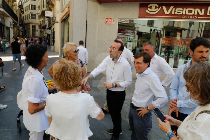 El alcalde de Madrid, Martínez-Almeida, de visita a Lleida, con Xavi Palau y Dante Pérez