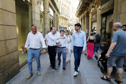 El alcalde de Madrid, Martínez-Almeida, de visita a Lleida, con Xavi Palau y Dante Pérez