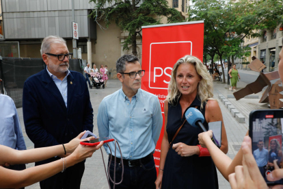 El ministre de la Presidència, Félix Bolaños, del PSC, de visita a Lleida