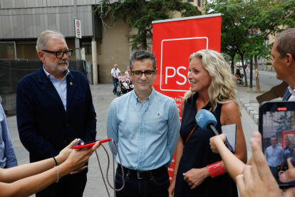 El ministre de la Presidència, Félix Bolaños, del PSC, de visita a Lleida