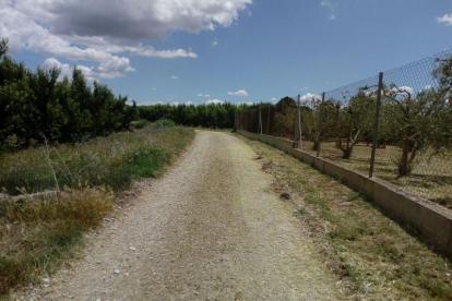 El camino lateral de Giraba, uno de los que se han mejorado.