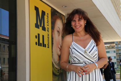 La consellera de Cultura Laura Borràs, en su visita el pasado mes de julio al Museu de Lleida.