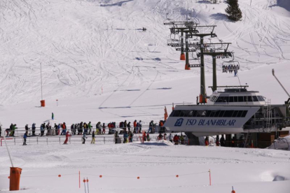 Esquiadors a les pistes de Baquiera Beret aquest cap de setmana.