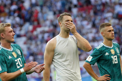 Manuel Neuer no acababa de creerse que su selección estaba apeada del Mundial.