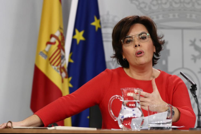 La vicepresidenta del Govern, Soraya Sáenz de Santamaría.