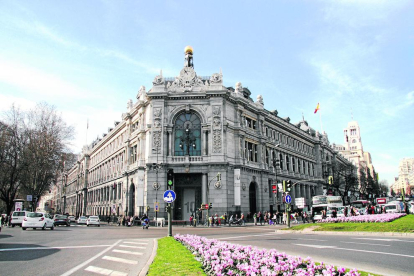 Imatge de l’edifici que acull el Banc d’Espanya a Madrid.