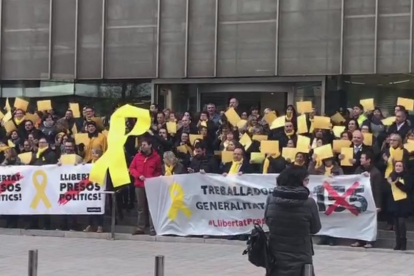 Protesta de funcionaris de la Generalitat a Girona.