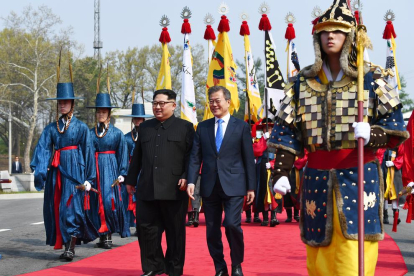 Els líders de les dos Corees, Kim Jong-un i Moon Jae-in