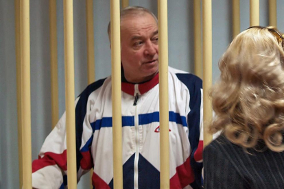 Imagen de archivo del exespía Sergei Skripal, durante una audiencia en el tribunal militar de Moscú.