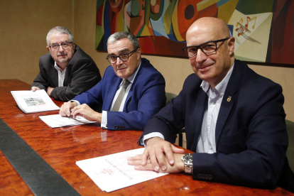 Albert Sorribas, Àngel Ros y Rafael Peris presentaron el proyecto Inno4agro, subvencionado por la UE.