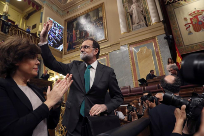Rajoy, este jueves en el Congreso de los Diputados.