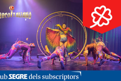 Un dels números acrobàtics del nou espectacle 'Somnis' del Circo Italiano.