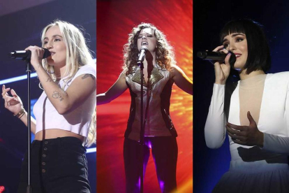 María, Noelia y Natalia son las tres cantantes más votadas por el público.