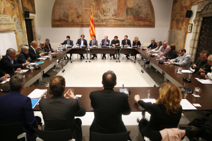 La reunió del president Torra amb els alcaldes del Pallars Sobirà.