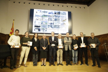 Entrega de los premios de arquitectura de Lleida, ayer en el IEI.