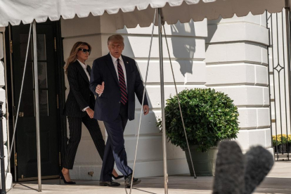 En la imatge el president dels Estats Units, Donald Trump i la primera dama, Melania Trump