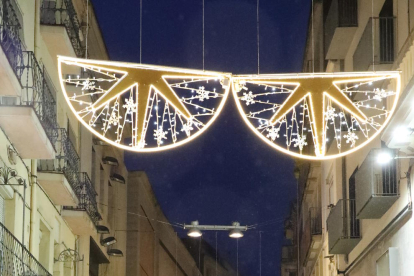 Luces de Navidad en Lleida.