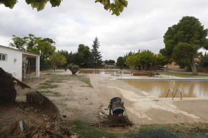 Estat de les piscines després del temporal de l’octubre del 2019.