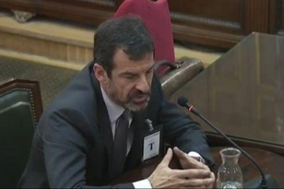 Ferran López durant la seua declaració al suprem com a testimoni.