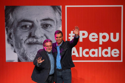 Sánchez i Hernández, ahir a la presentació de les primàries.