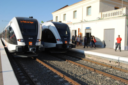 Imatge d’arxiu de l’estació de la línia de la Pobla a Balaguer.