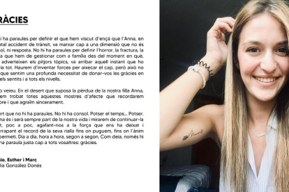 Sergio Gonzàlez agraeix les mostres de suport rebudes arran de la mort en accident de la seua filla
