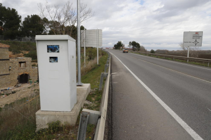 Imatge del radar de l’N-II a Alcarràs cremant-se.