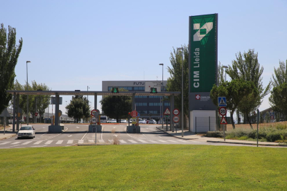 L’entrada del Centre Integral de Mercaderies CIM Lleida.