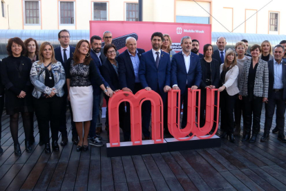 La presentació de la Mobile Week ahir a Barcelona.