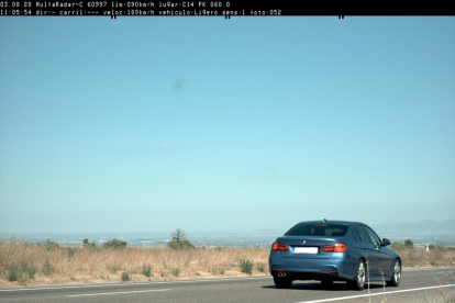 Imagen del coche captada por el radar. 