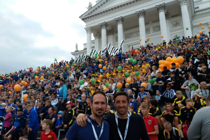 Enric Barri y Fede Bessone, el pasado año durante la inauguración de la Helsinki Cup.