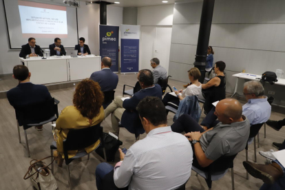 El debate de alcaldes tuvo lugar en la sede de Pimec en Lleida.