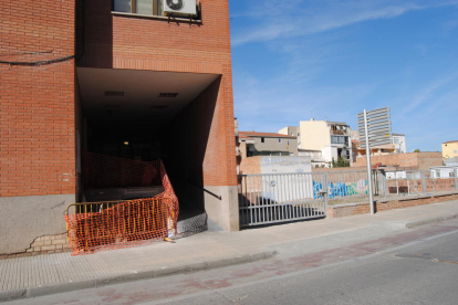 Las obras en el edificio Sant Jordi. 