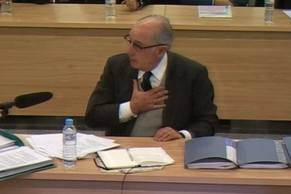 Imatge de l’expresident de Bankia, ahir en l’interrogatori.