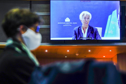 La presidenta del BCE, Christine Lagarde, en una imagen del lunes.