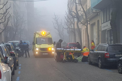 Herido leve un motorista accidentado en Lleida