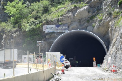 Las obras del túnel de Tresponts, que se han reactivado.