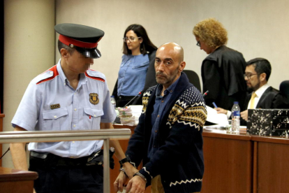 Jordi Lanuza, ayer tras la tercera sesión del juicio. 