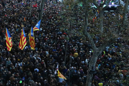 Una concentració convocada per Tsunami Democràtic el passat 9 de novembre a Barcelona.
