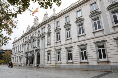 Imatge de la seu a Madrid del Tribunal Suprem, que acaba de fer pública la sentència.