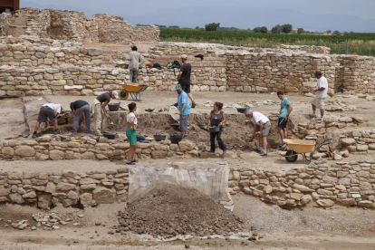 Curso de arqueología en Els Vilars de Arbeca en junio de 2017.