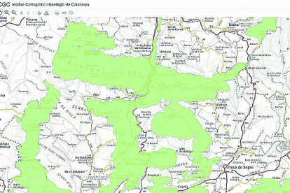 Les zones marcades en verd estan protegides.