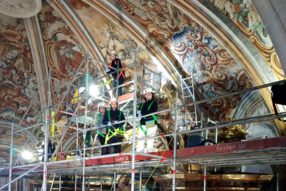 Acaba la restauració del retaule major del Santuari del Miracle de Riner